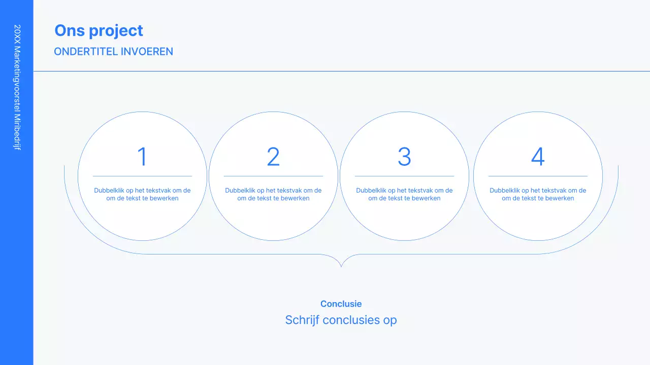 Business concept kit met blauwe, minimalistische en eenvoudige lijnen