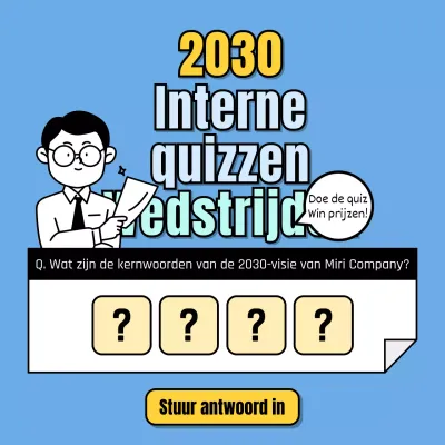 Een strakke blauwe monochrome achtergrond voor een interne triviawedstrijd