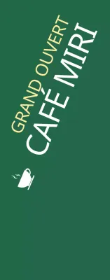 Promouvoir l'ouverture d'un café sur fond vert Moyen