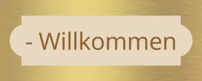 Schlichte Beschilderung mit beiger und brauner Schaufensterdekoration und Formen