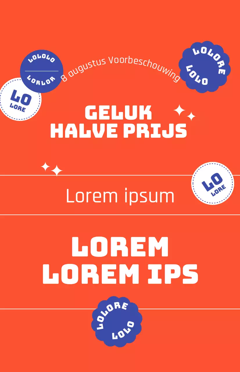 Kortingsacties met een vette rode achtergrond