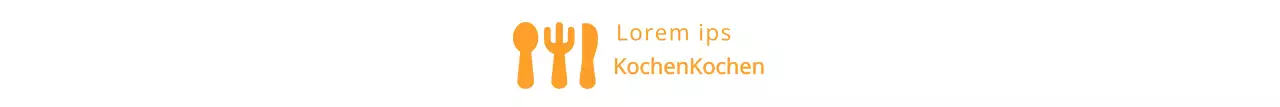 Ein einfaches weißes und orangefarbenes Rondell für Ihr Bistro-Logo