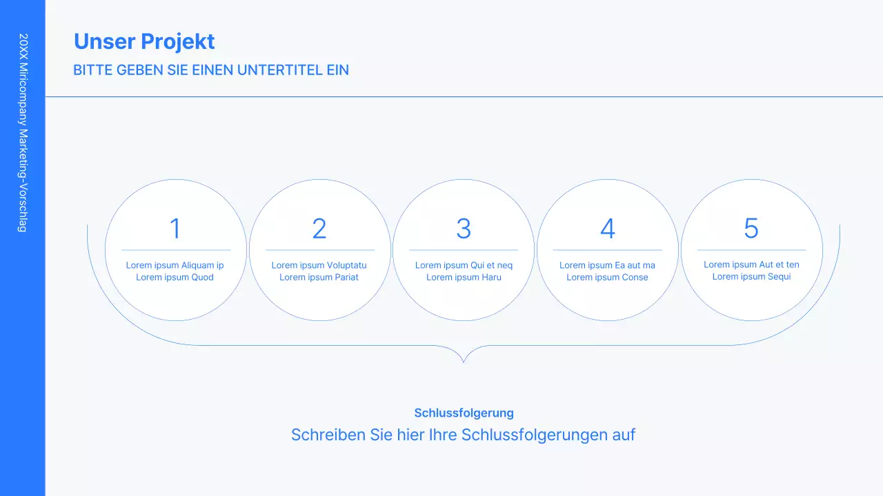 Business-Konzept-Kit mit blauen, minimalistischen und einfachen Linien