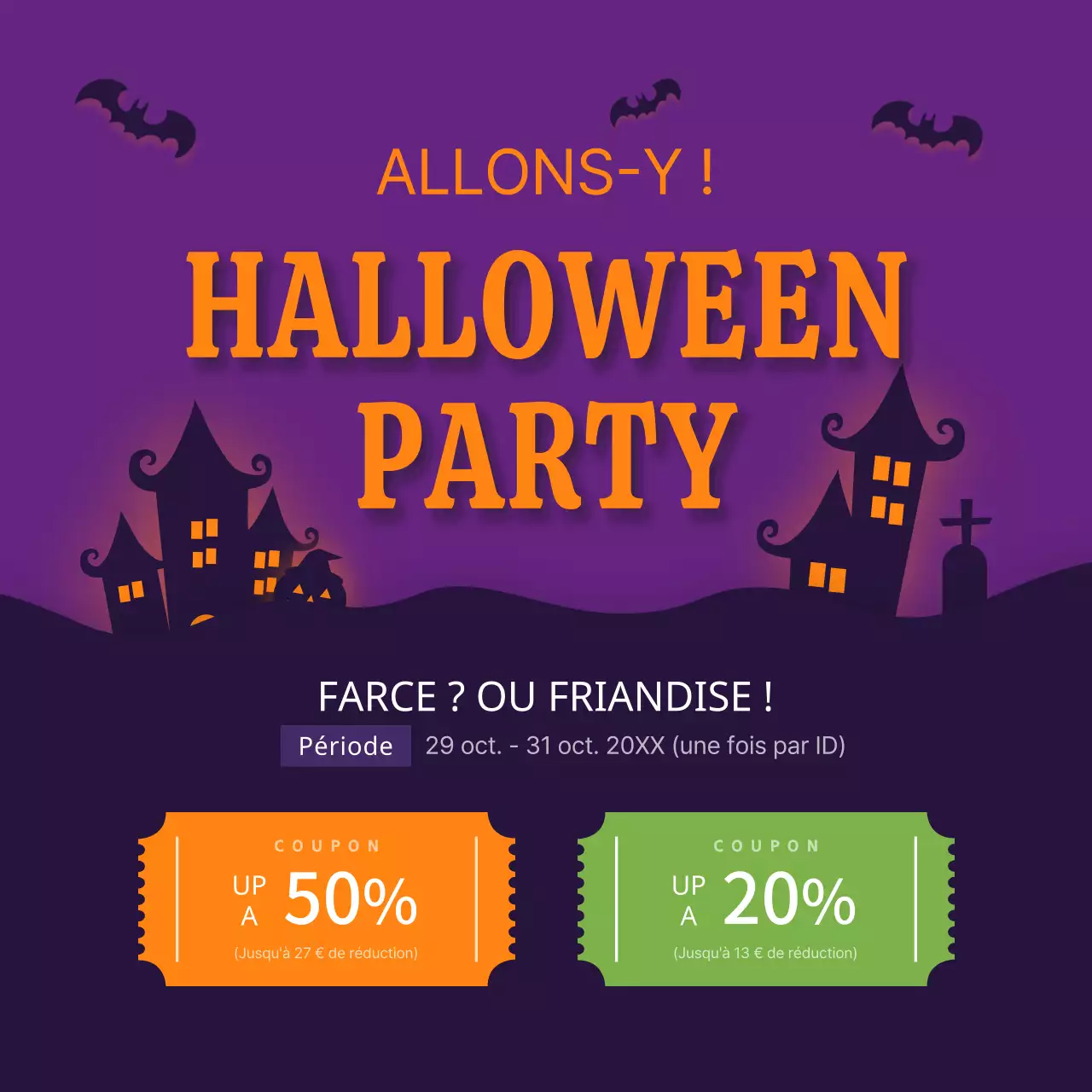 Bons d'achat pour Halloween
