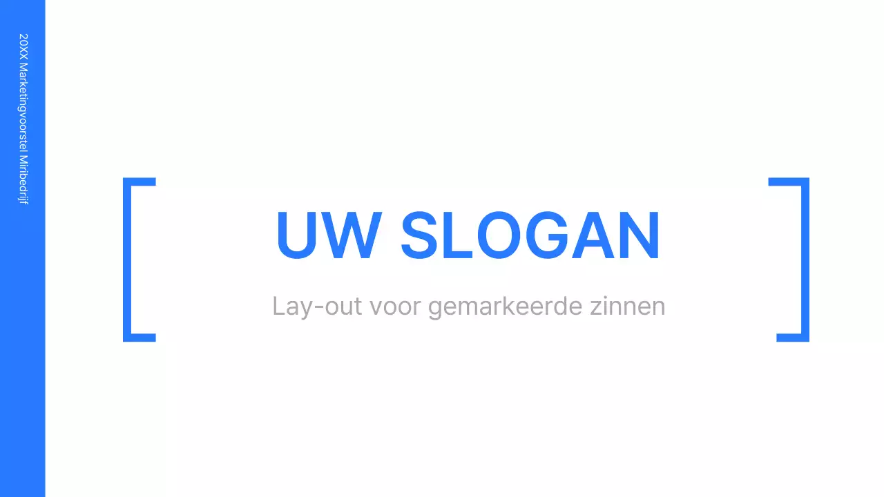 Business concept kit met blauwe, minimalistische en eenvoudige lijnen