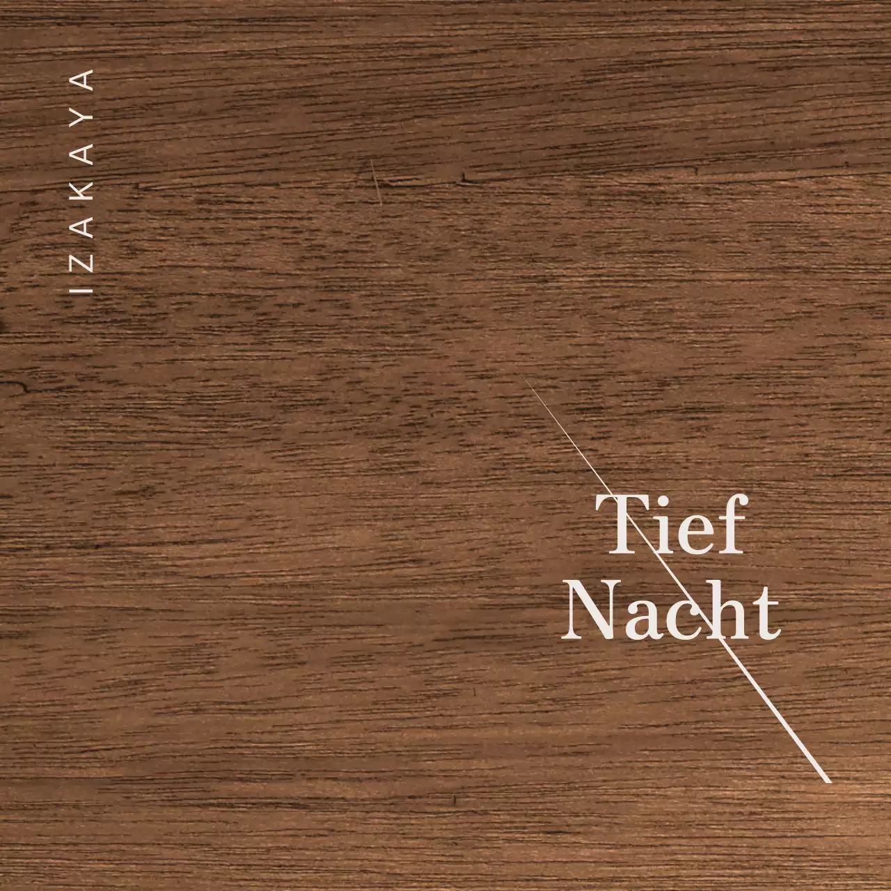 Izakaya-Design mit hellgrauen Kanji und diagonalen Linien