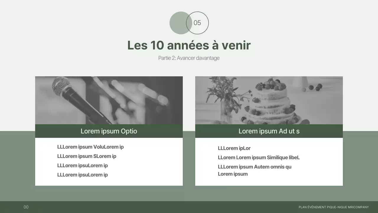 Plan de l'événement du pique-nique d'entreprise en vert