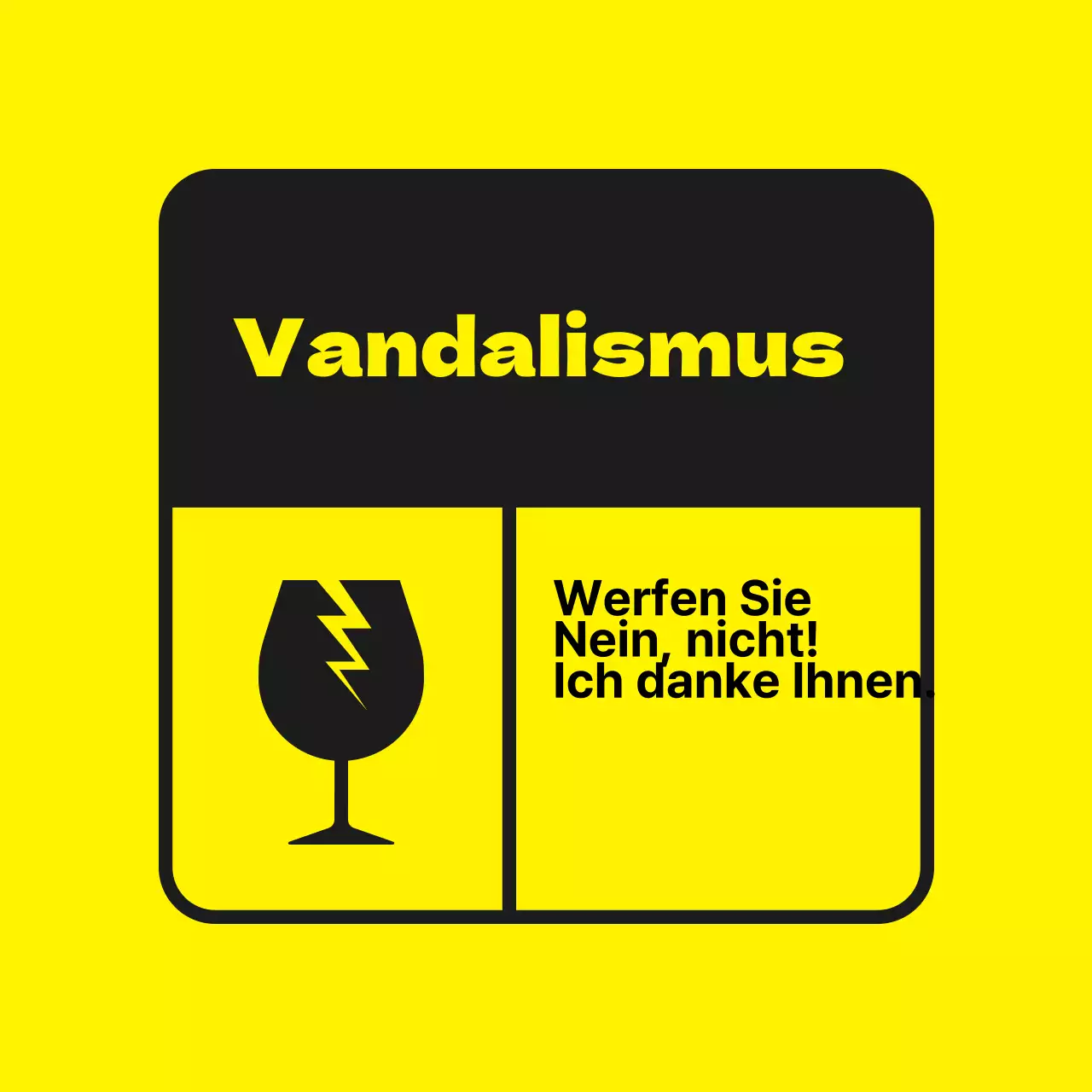 Aufkleber für Vandalismus