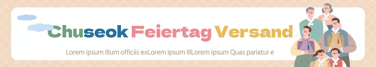 Chuseok-Feiertagszustellung mit einem warmen beige gemusterten Hintergrund