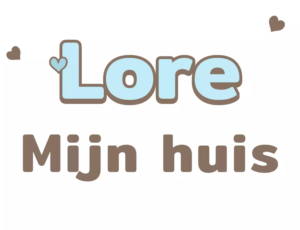 Familie t-shirt met leuke typografie in bruin, lichtblauw en beige