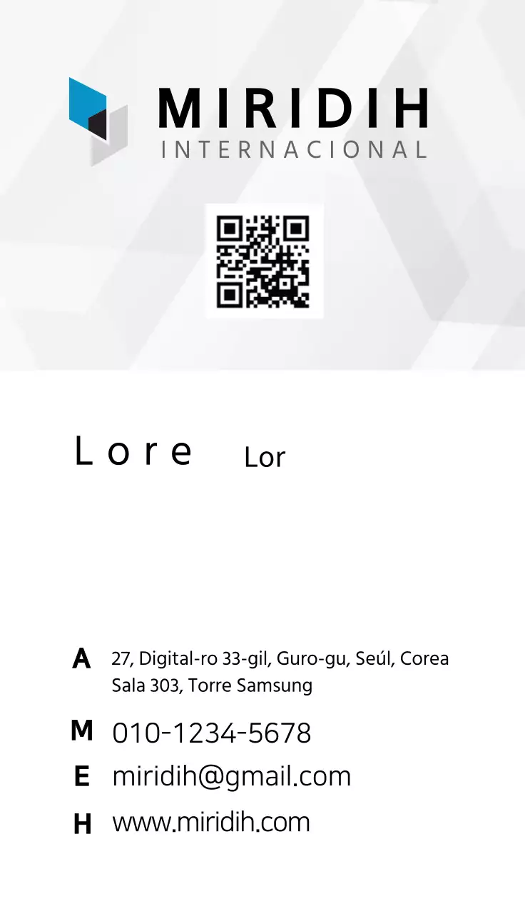 Tarjeta de visita general sencilla