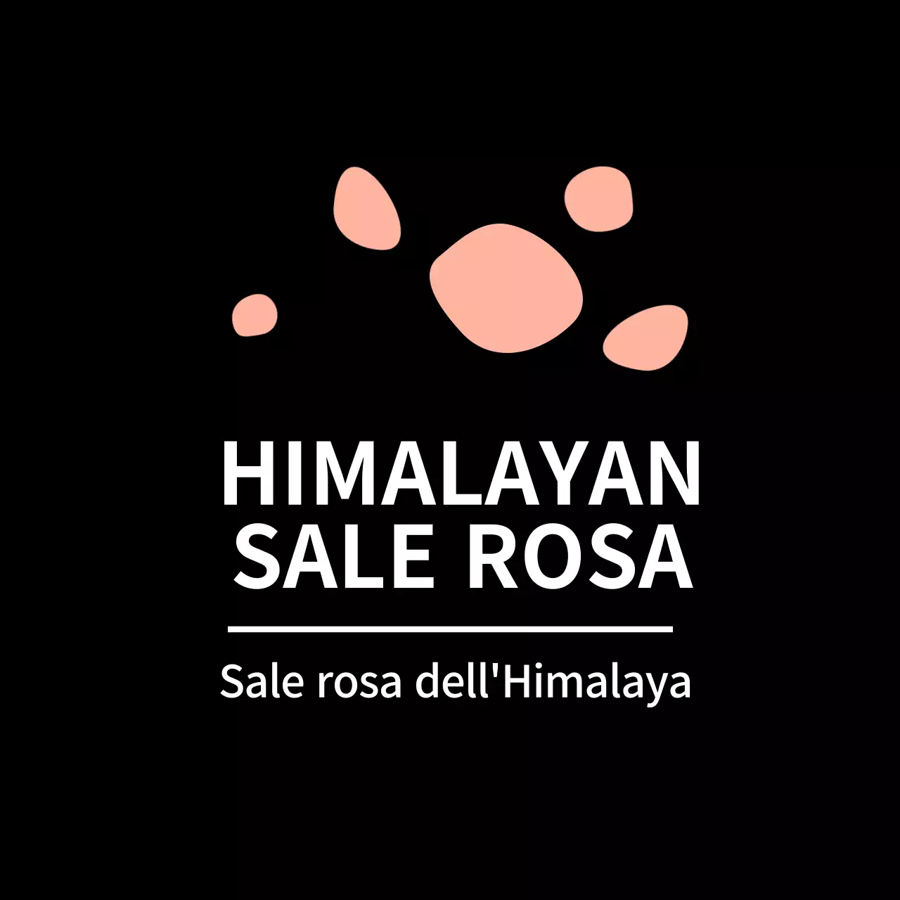Adesivo di sale rosa dell'Himalaya per etichette nere di contorni semplici