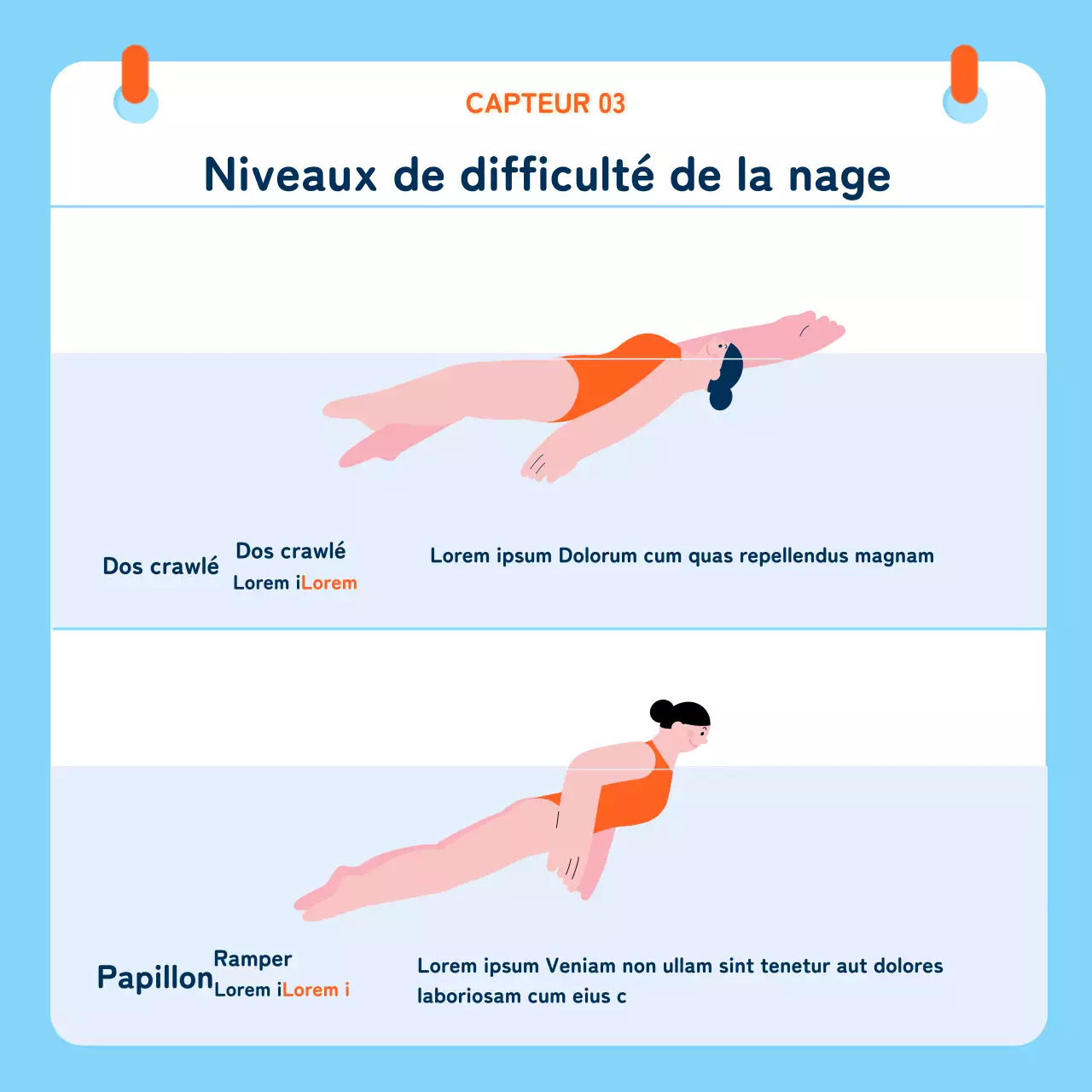 bleu mignon illustration de la natation cours de natation leçons de natation bases de la natation cartenews