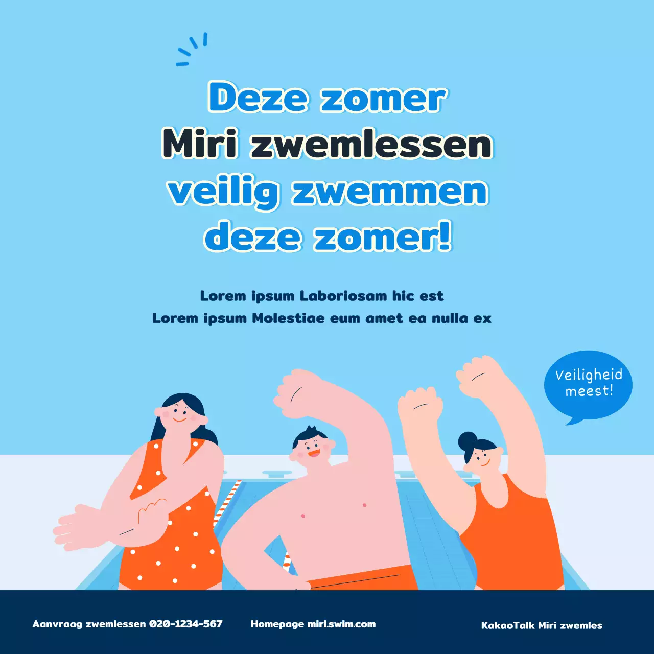 blauw schattig zwemmen illustratie zwemles zwemles zwemvaardigheid zwemkaartnieuws