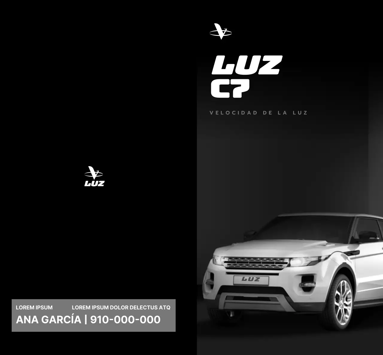 Concesionario de coches promoción de coches con negro, diseño simple y elegante con fotos de coches