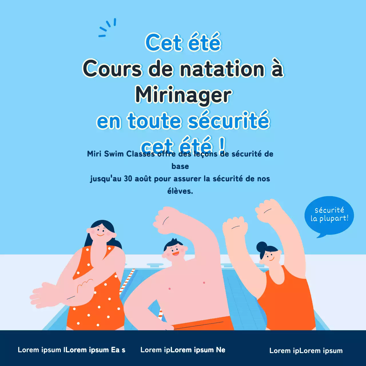 bleu mignon illustration de la natation cours de natation leçons de natation bases de la natation cartenews