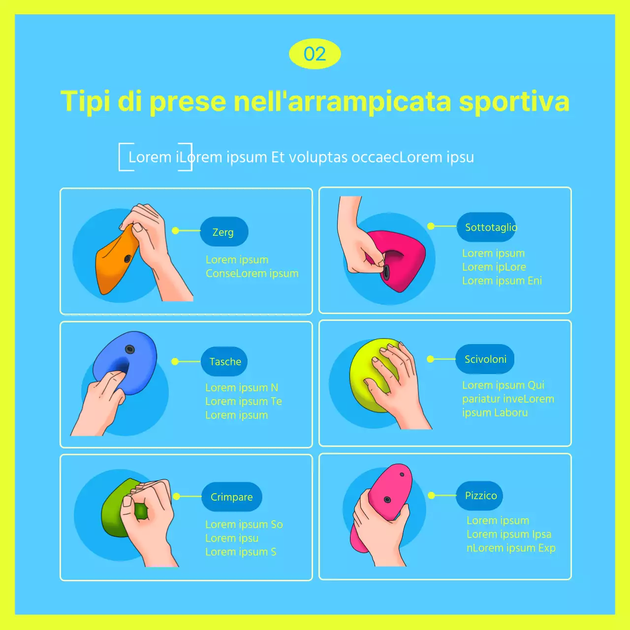 Un tocco di lime nel blu - Climbing CardNews