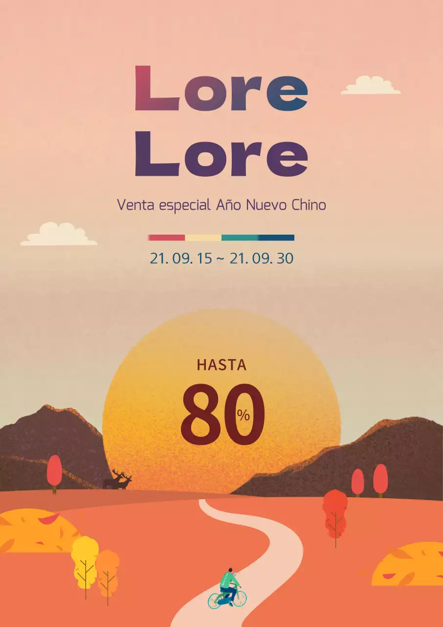 Marrón Otoño Concepto Ilustración Venta Chuseok