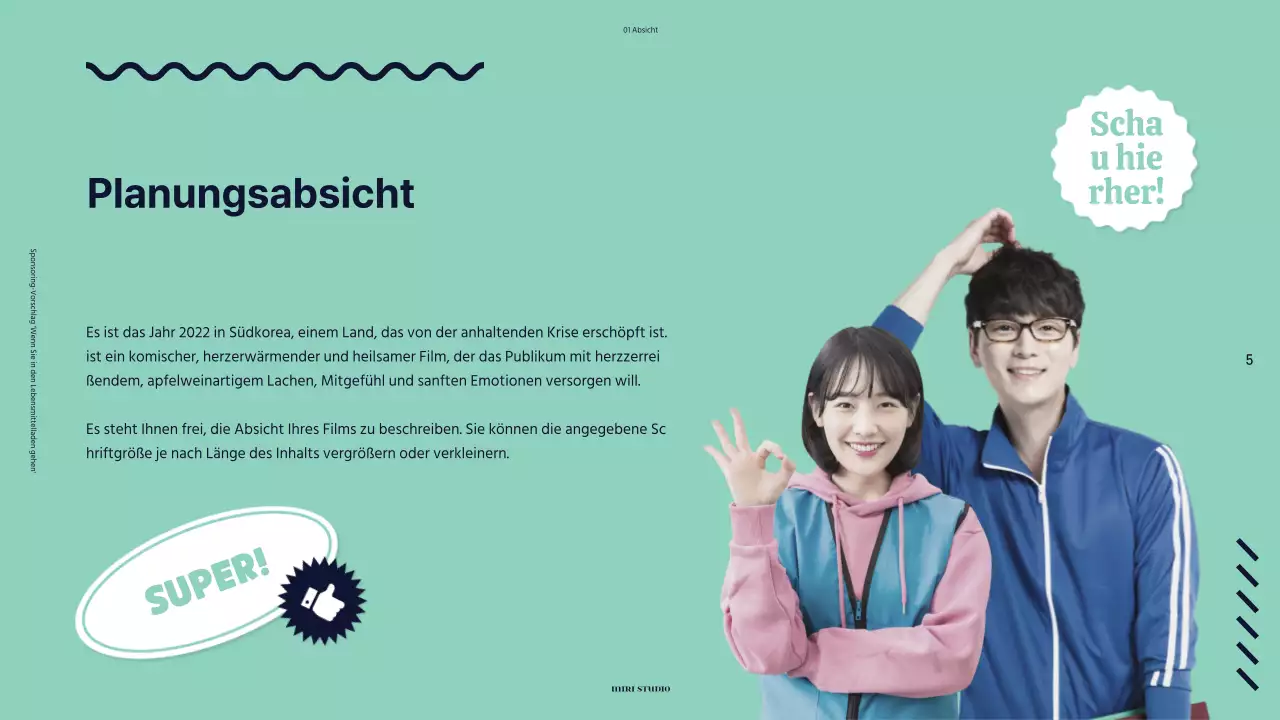 Ein farbenfroher Vorschlag für das Sponsoring von Filmwerbung