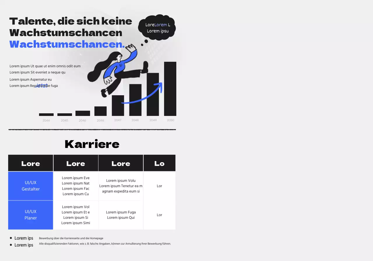 Ein Willkommenspaket zur Erinnerung an Ihr berufsbezogenes Praktikum mit einer blau-schwarzen menschlichen Illustration.