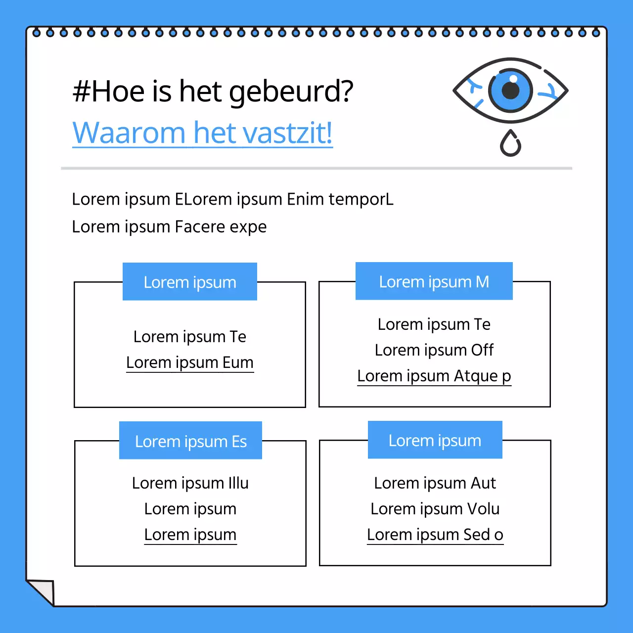 Blauw en wit bindvliesontsteking CardNews