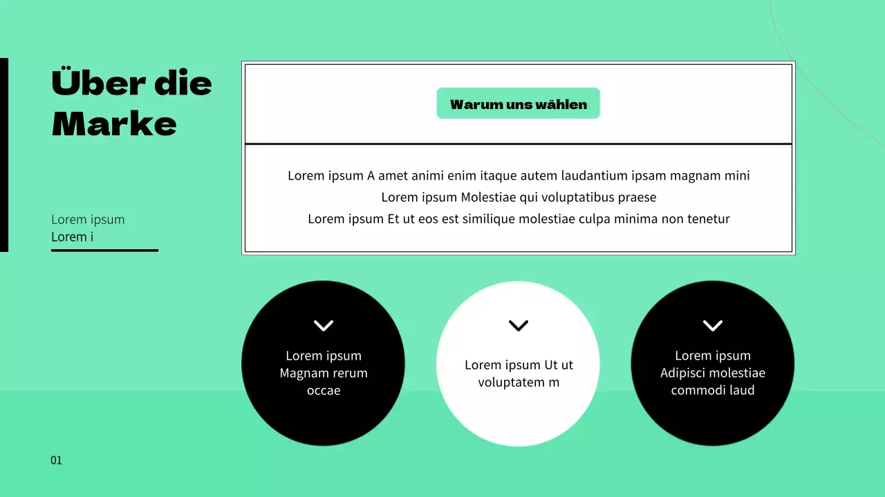 Ankündigung von Marketingaufgaben für die grüne Farbe