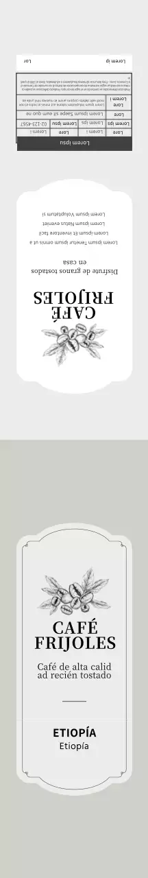 Envasado ilustrado verde lima de granos de café Vincci Cafe