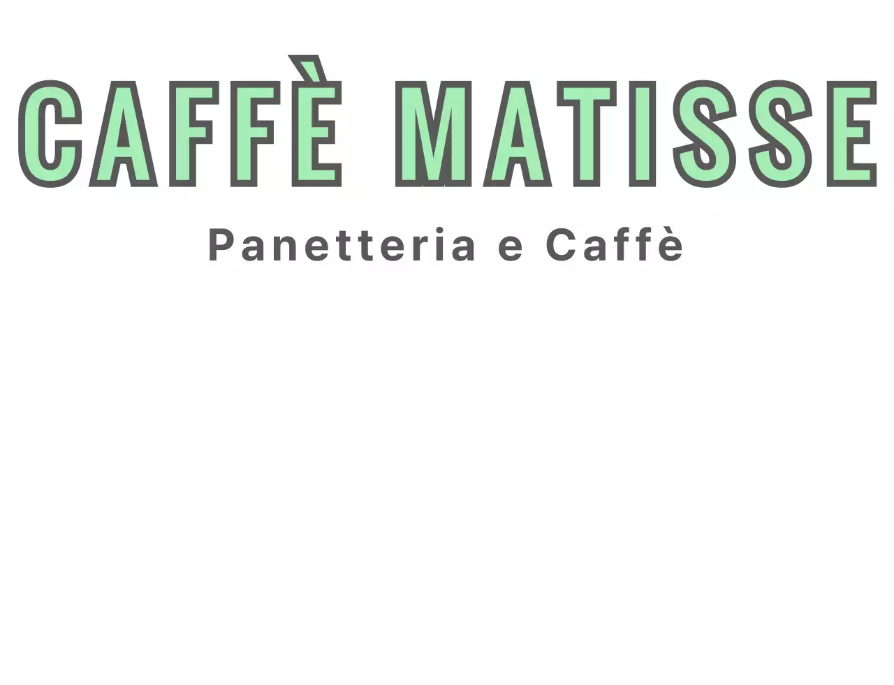 Un caffè grigio menta, disegnato in modo sentimentale