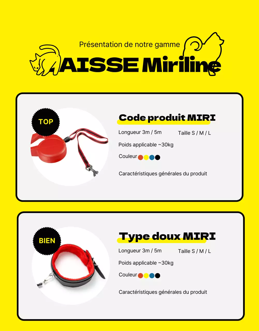 Page d'information sur les animaux de compagnie