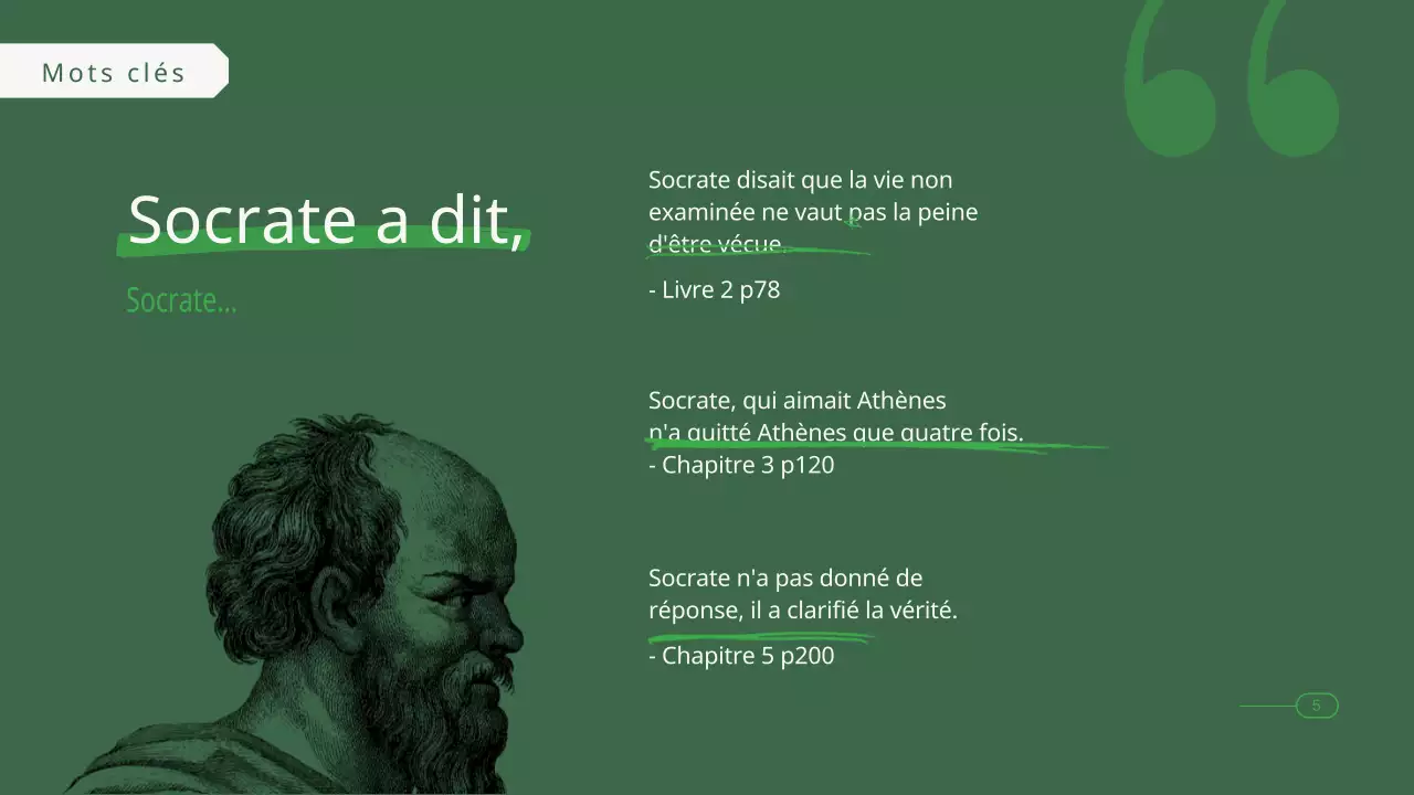 Présentation du club de lecture philosophique en vert