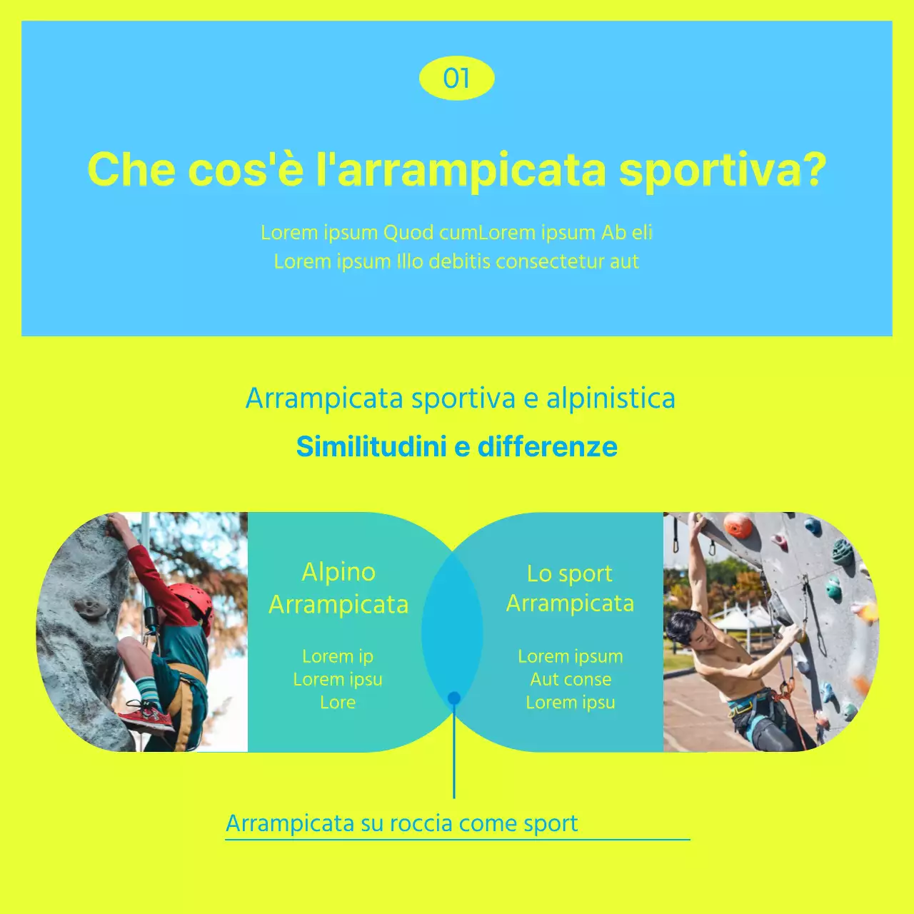 Un tocco di lime nel blu - Climbing CardNews