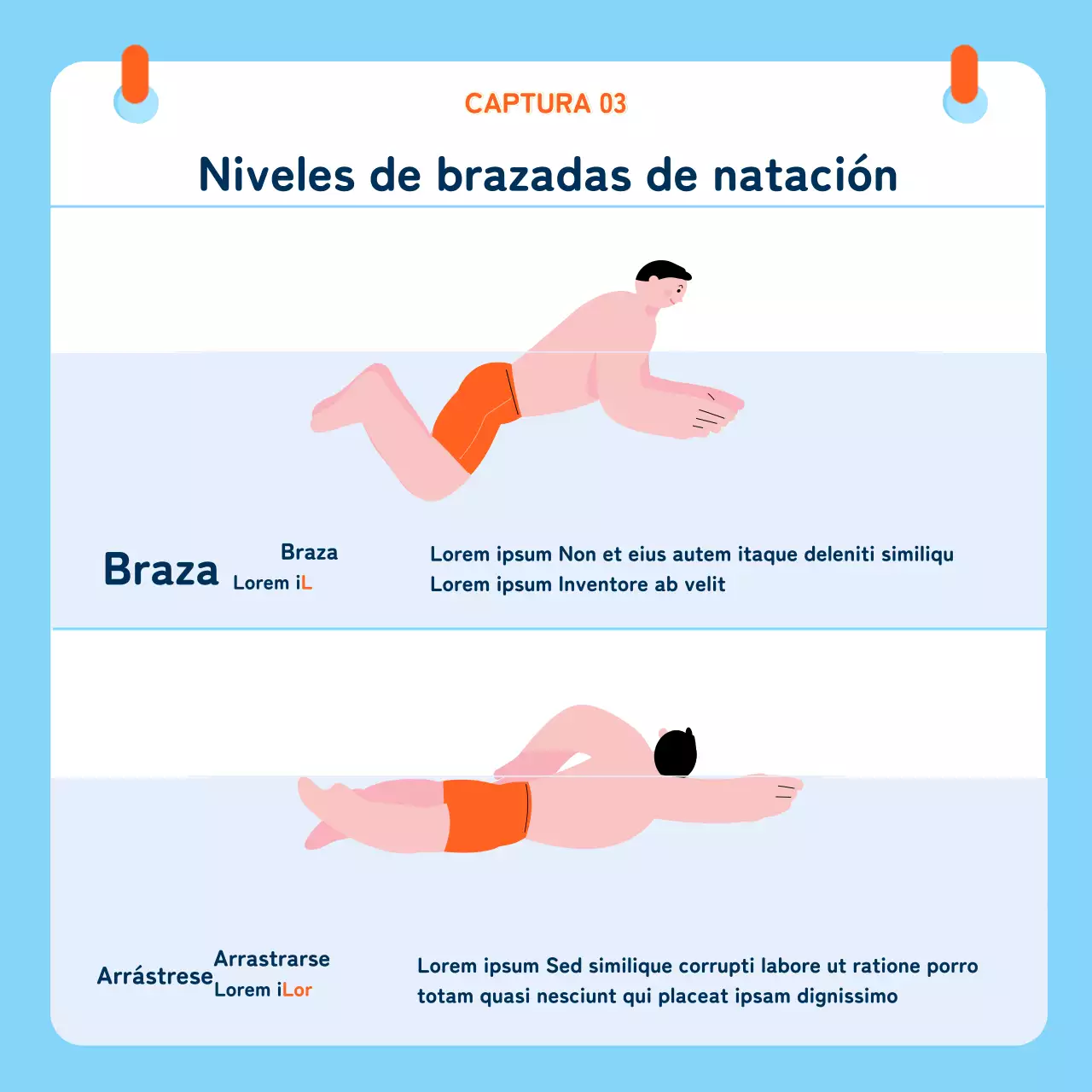 azul bonito natación ilustración clase de natación clases de natación nociones básicas de natación noticias de la natación