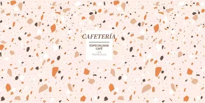 Diseño de taza de papel de café con formas coloridas