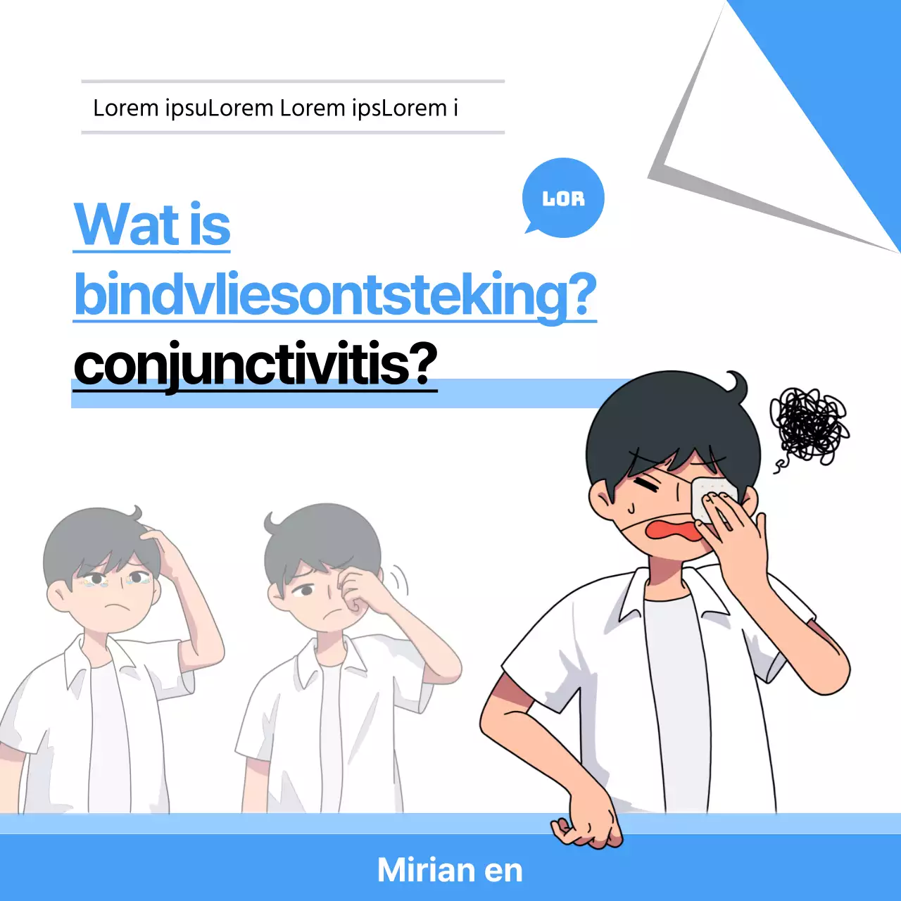 Blauw en wit bindvliesontsteking CardNews