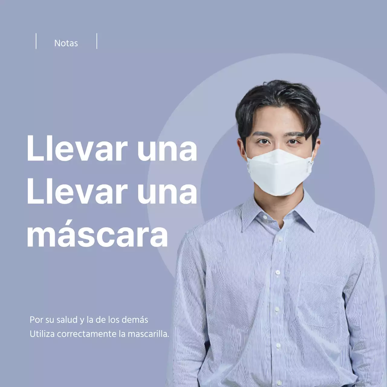 Diseñar un tema para llevar una máscara contra el coronavirus