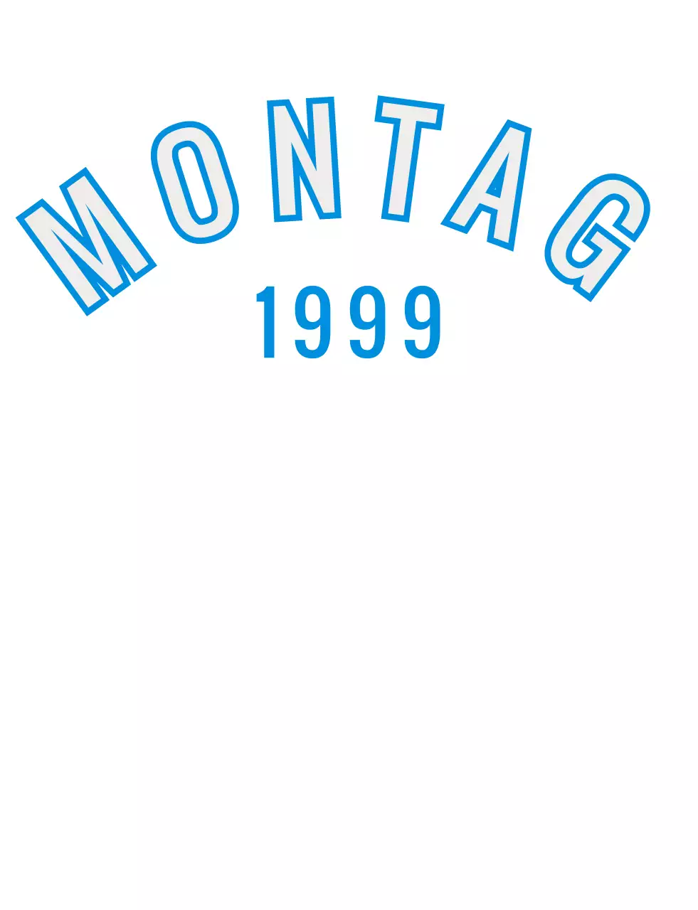 Blumige Vintage-Illustrationen und blaue Wochentags-Schriftzüge