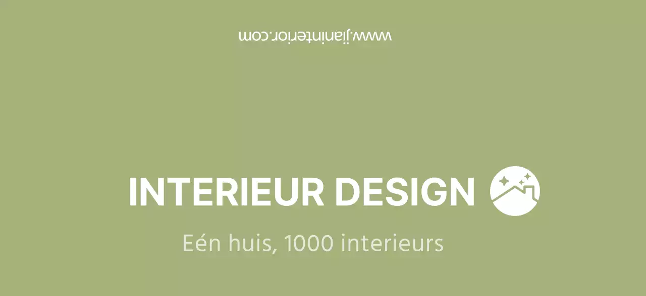 Eenvoudig interieur logo concept in chartreuse