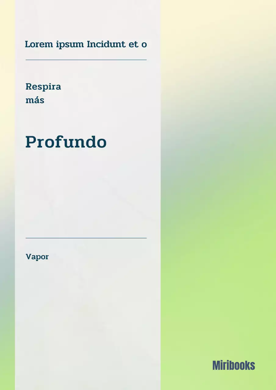 Una guía respiratoria con bandas sencillas sobre un fondo degradado amarillo-verde.