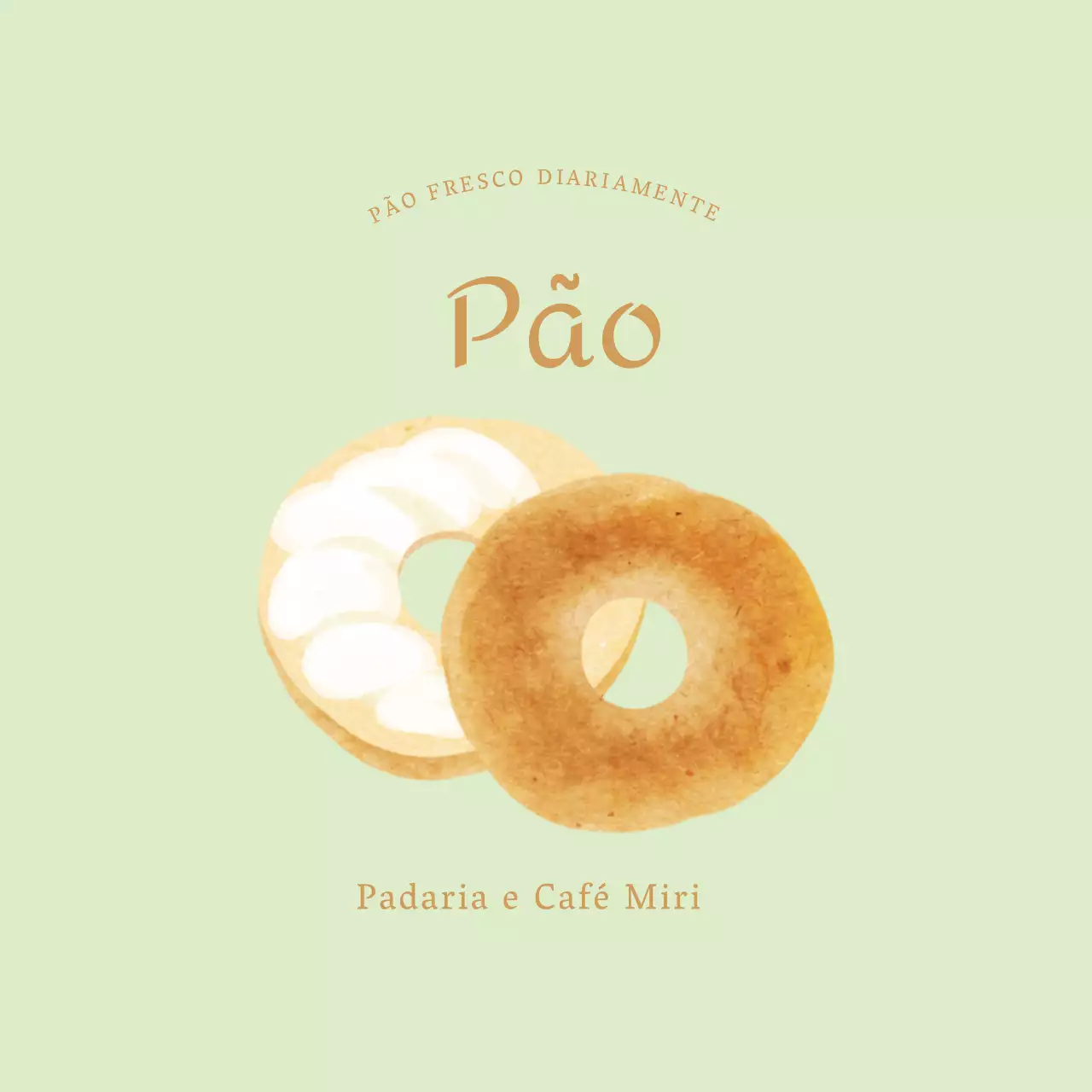 Autocolante de sobremesa Bagel ilustrado
