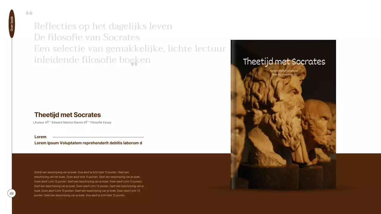 Bruine geesteswetenschappelijke boekenclub