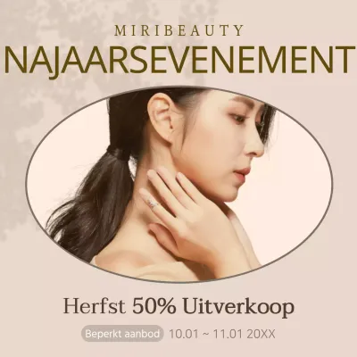 Pink Beige Calm Beauty Shop Herfstverkoop