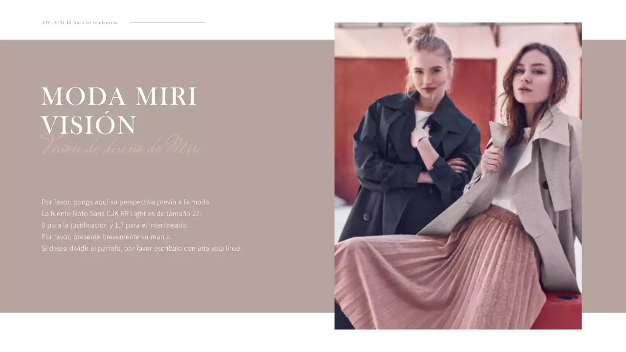 Plan de negocio de ropa sencilla con tonos suaves