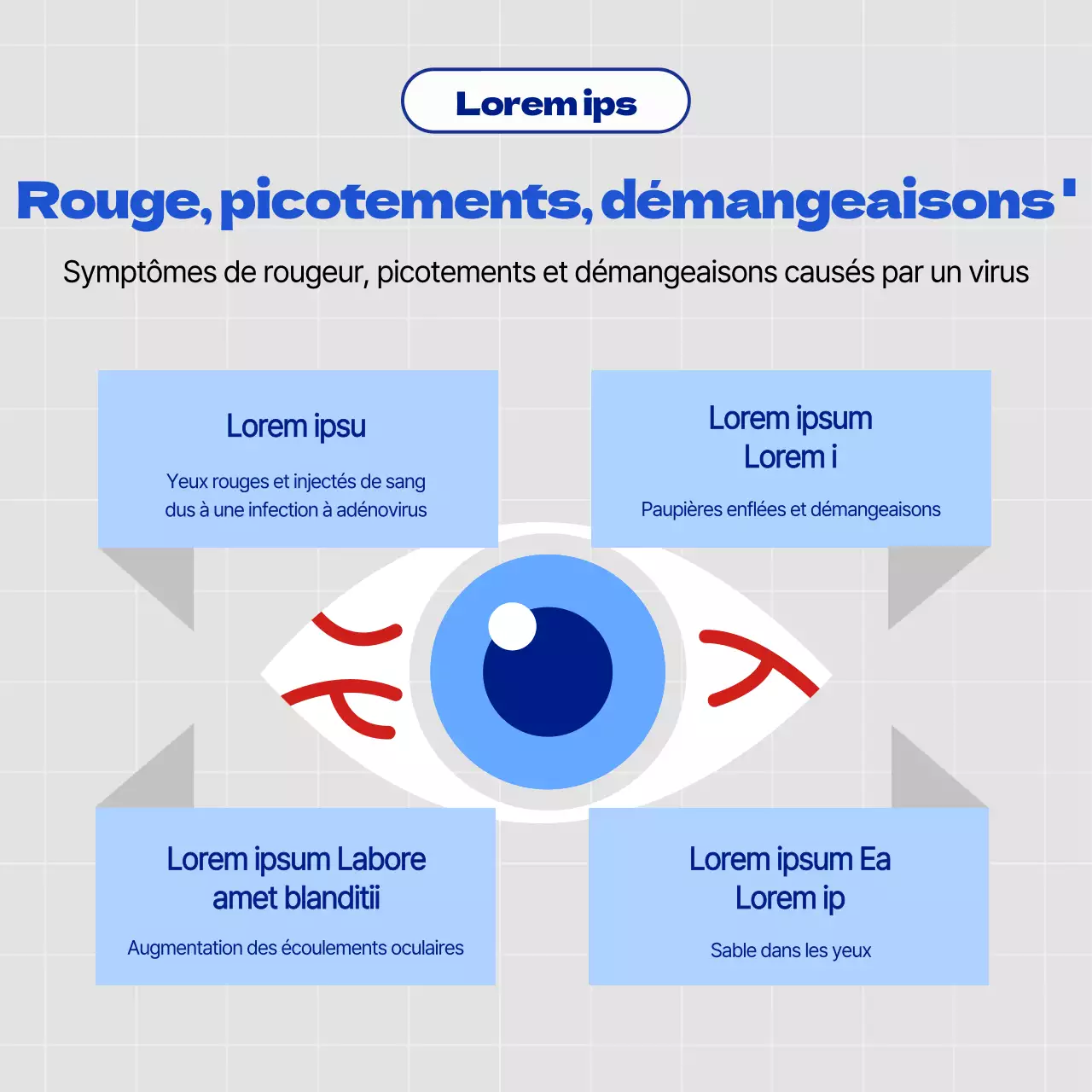 Conjonctivite nette en bleu clair et blanc CardNews