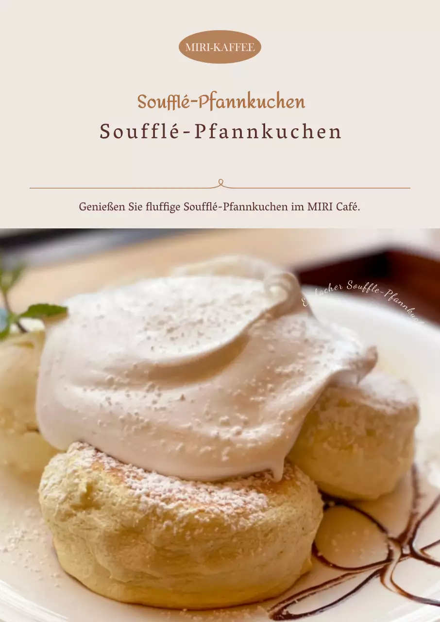 Ein elfenbeinfarbenes, sentimentales Soufflé-Dessertmenü