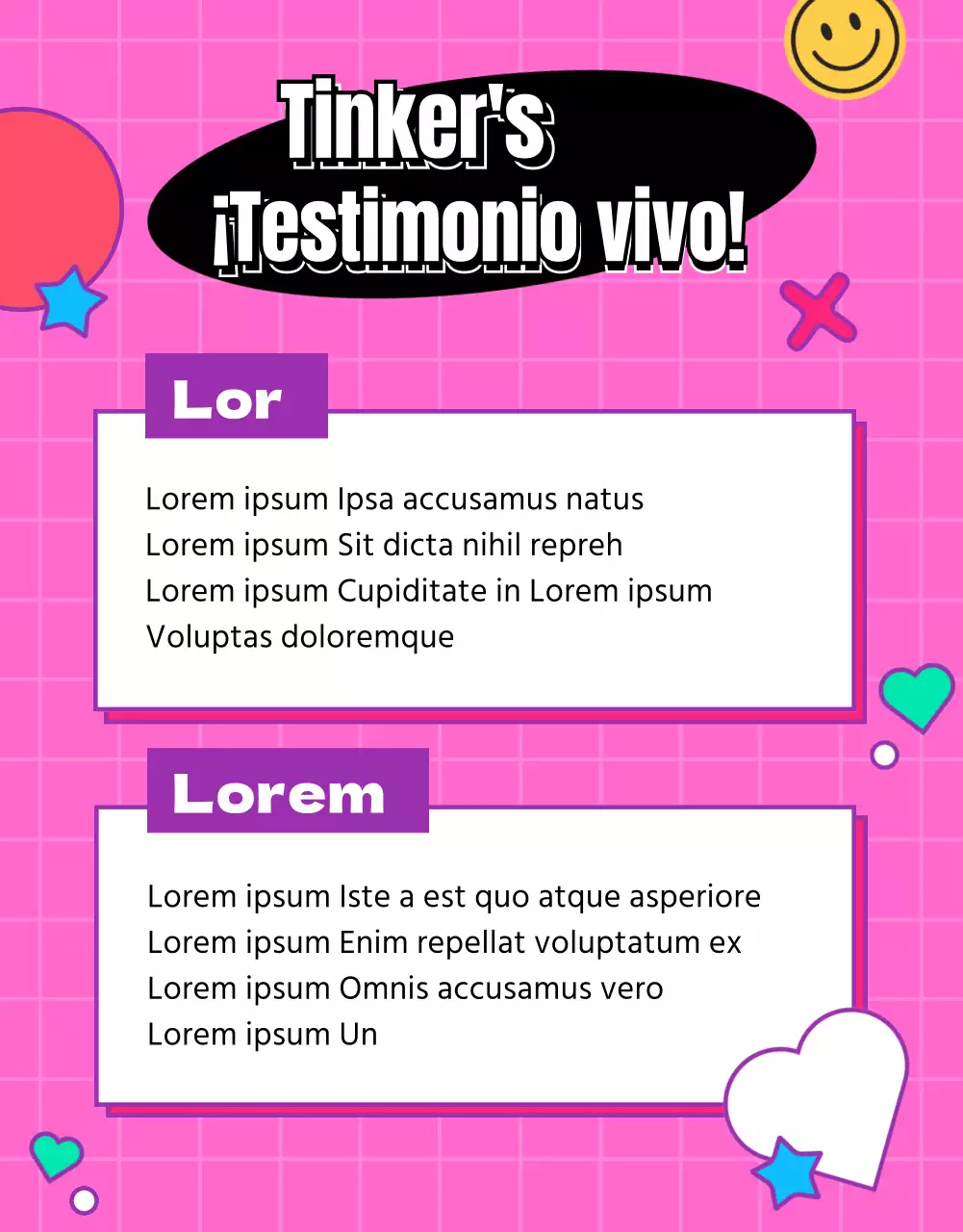 Random Box Event escrito en una pizarra rosa