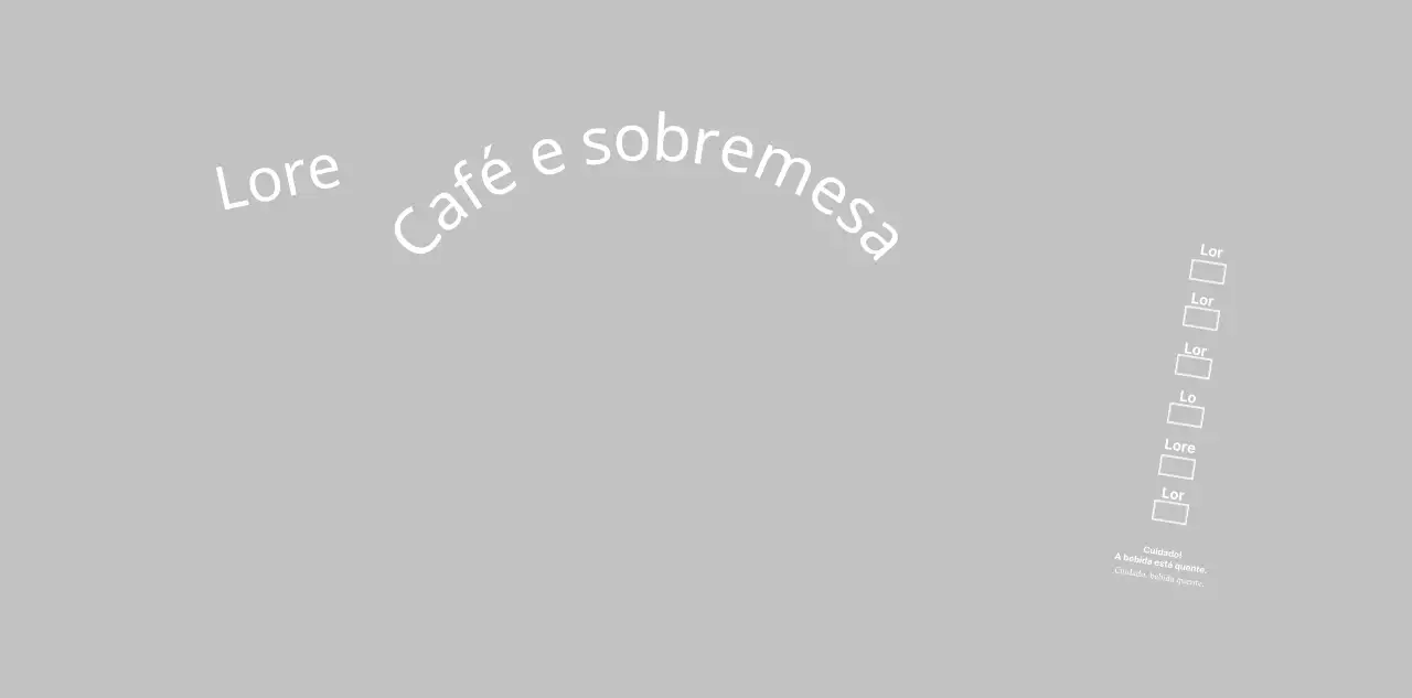 Logótipo de estilo limpo em cinzento e branco para um café