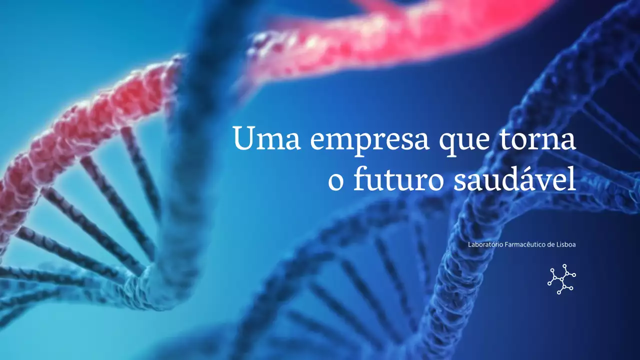 Tema de empresa de laboratório azul e castanho (apresentação)