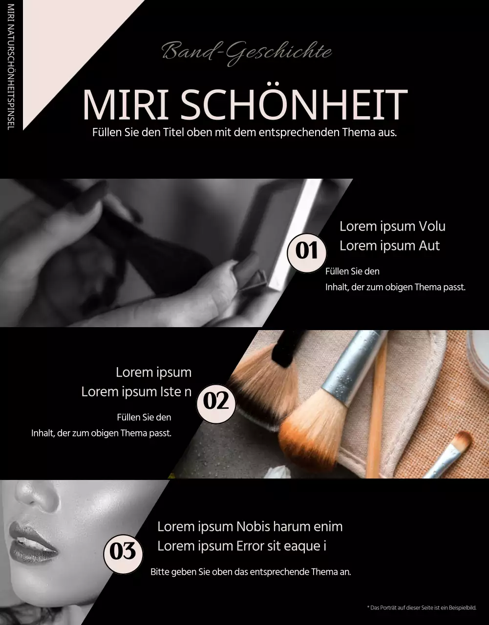 Fördern Sie luxuriöse Bürsten in Schwarz und Beige