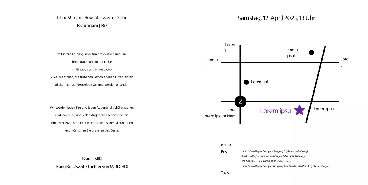 White LifeNecklace Film Hochzeitseinladung