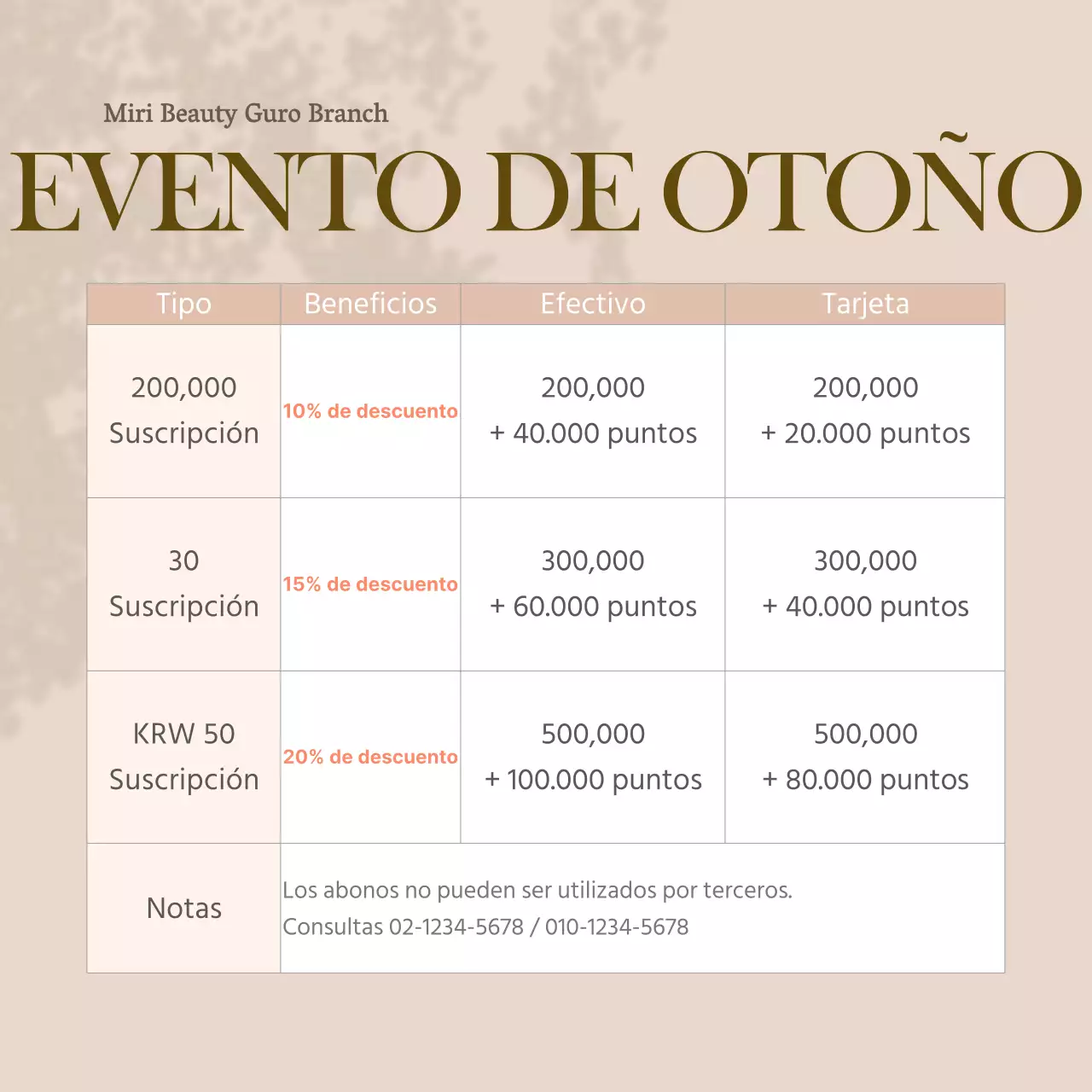 Pink Beige Calm Beauty Shop Evento de Afiliación de Otoño